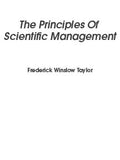 The Principles of Scientific Management